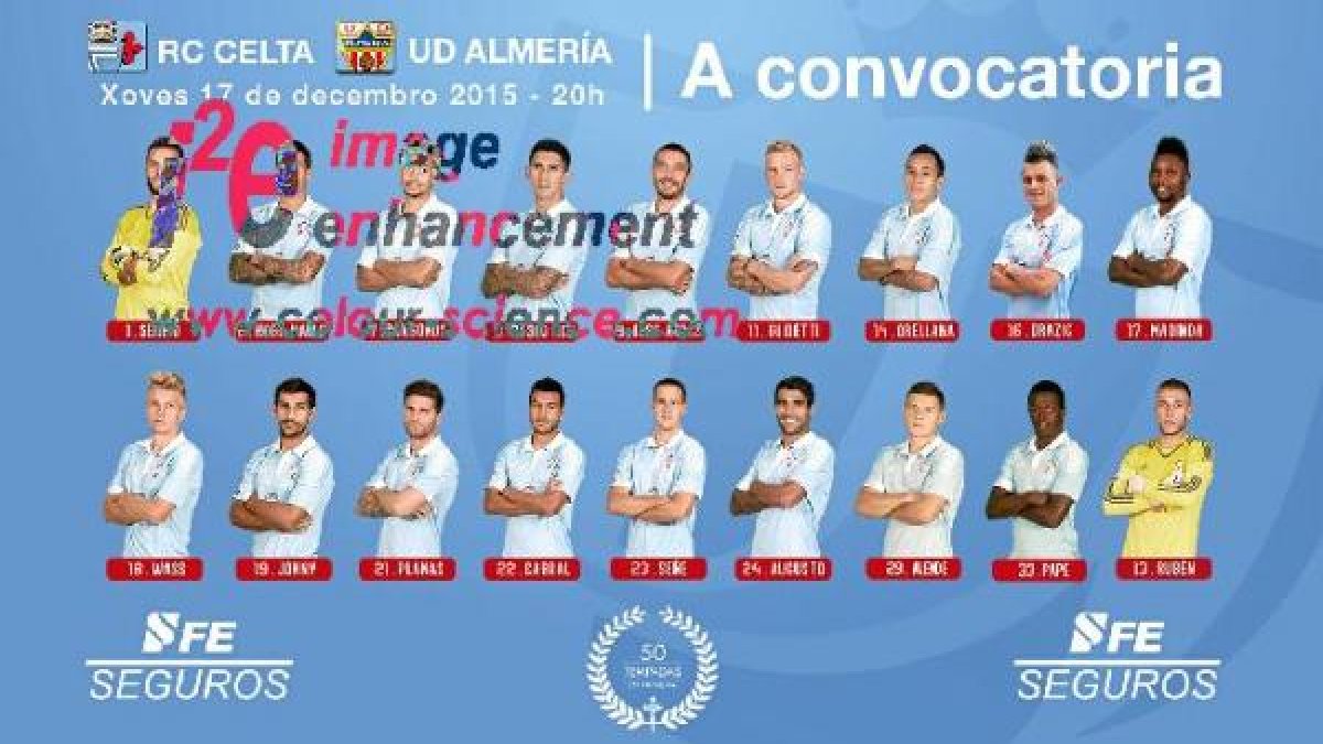 Los elegidos para el partido frente al Almería.