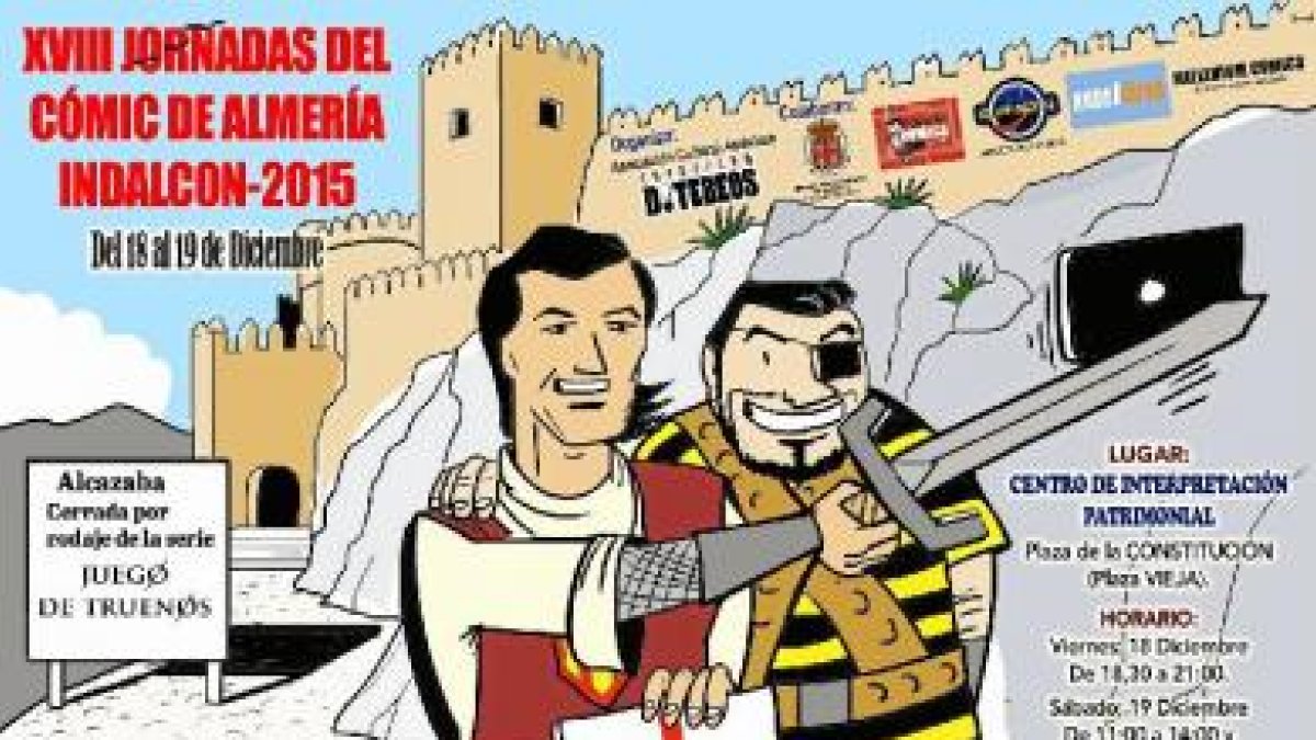 Cartel promocional de las jornadas, obra de Arr@nz, humorista gráfico de LA VOZ.