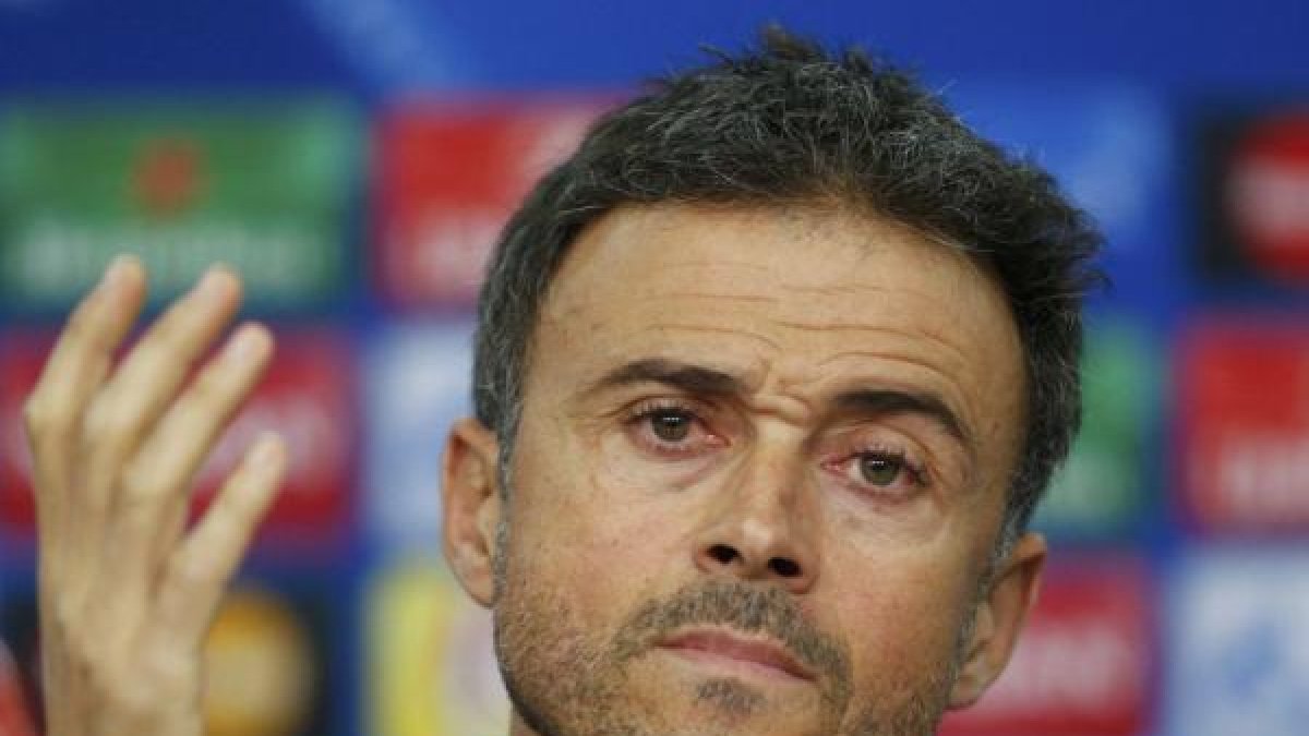 Luis Enrique, en rueda de prensa.