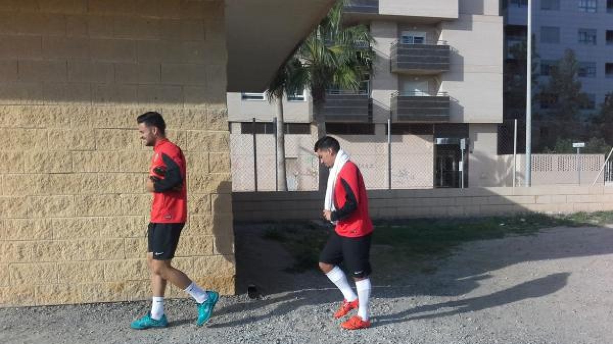 Cristian y Lolo llegando a la Vega.