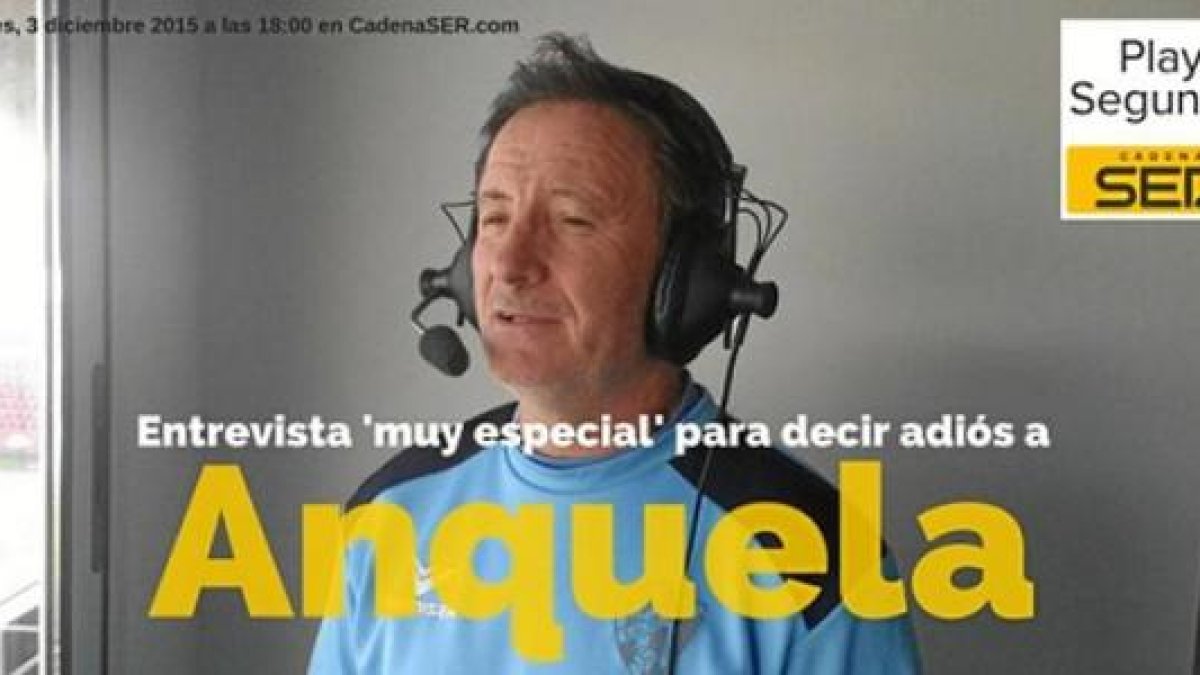 Anquela comentando un partido en la Cadena SER.