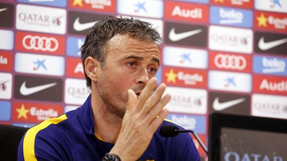Luis Enrique, en rueda de prensa.