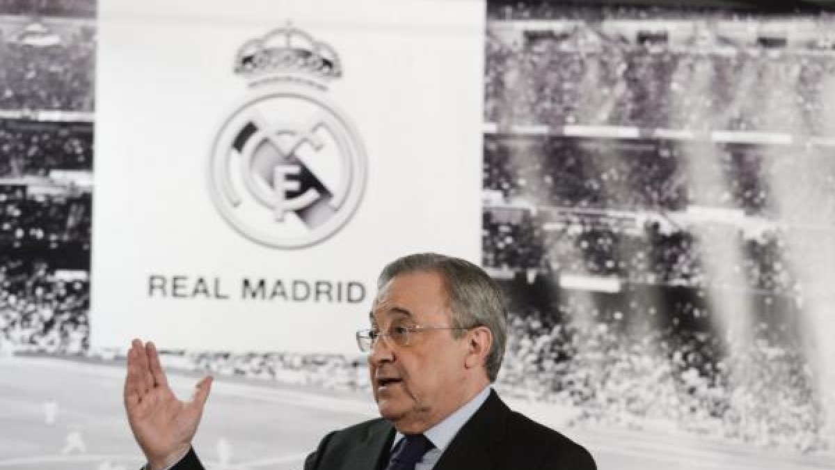 Florentino Pérez en rueda de prensa.