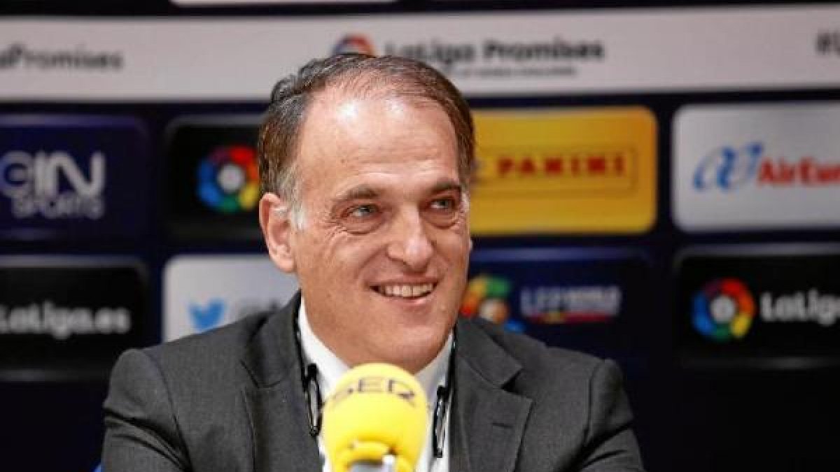 Javier Tebas es feliz con los números de la Liga.