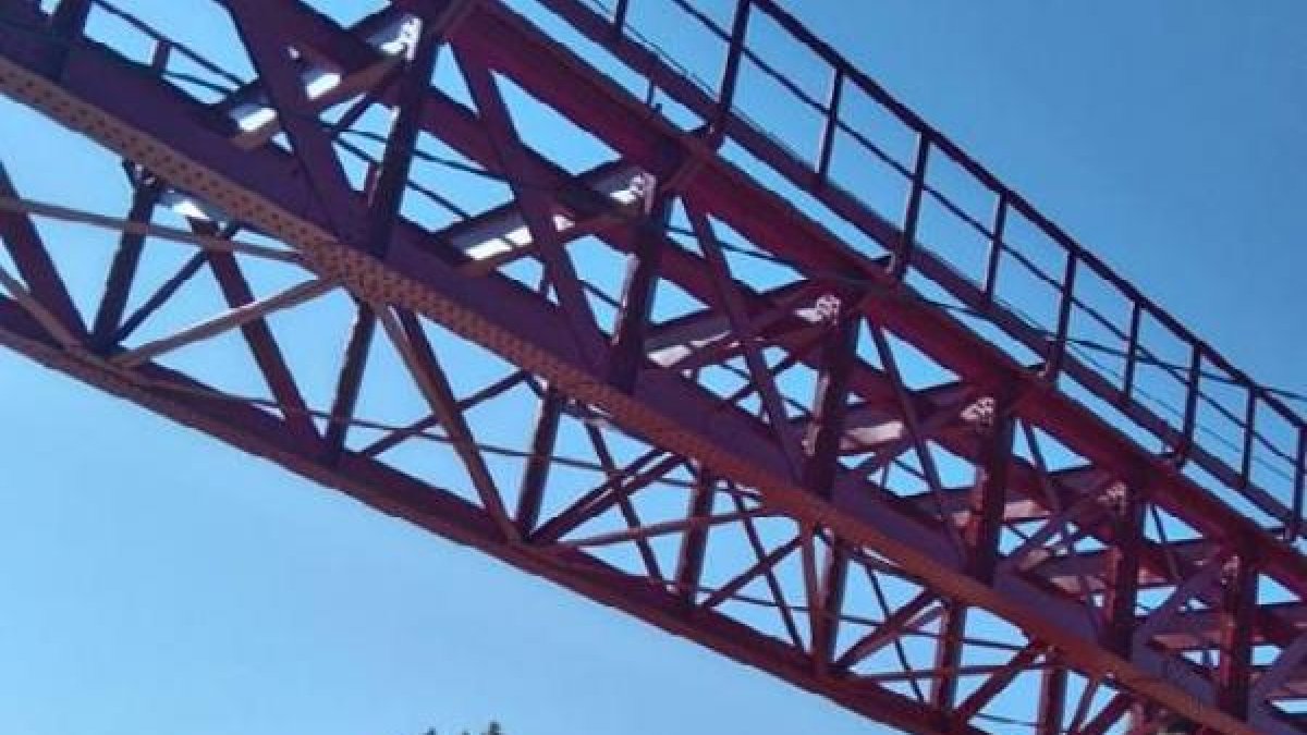 Puente de Hierro en Olula, uno de los últimos trabajos.