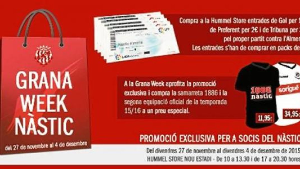 Los abonados del Nástic tendrán descuentos.