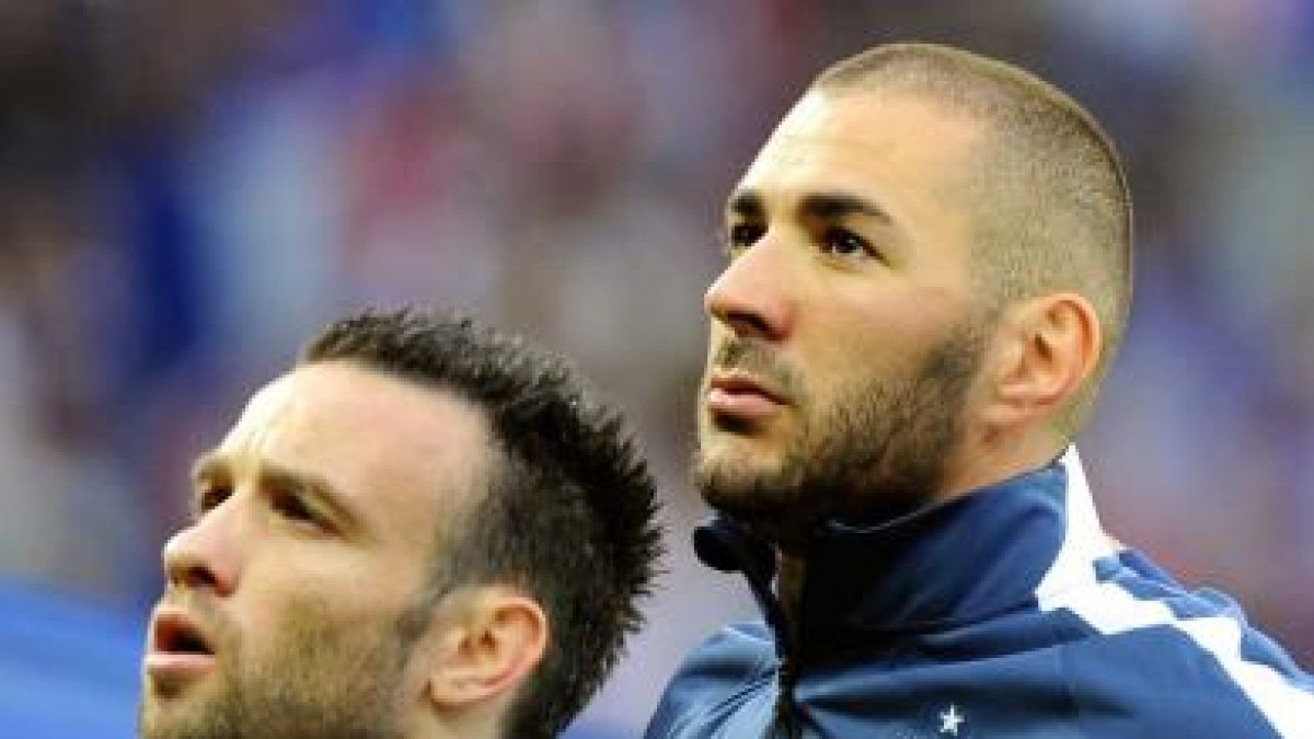 Valbuena y Benzema con la selección francesa.