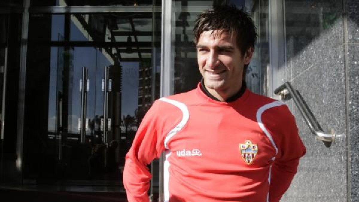 Natalio, en su etapa en el Almería.