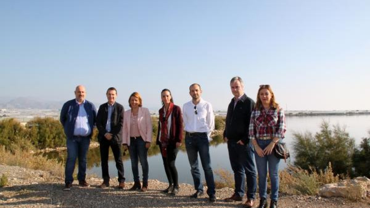 Candidatos PSOE en la zona de la Balsa del Sapo.