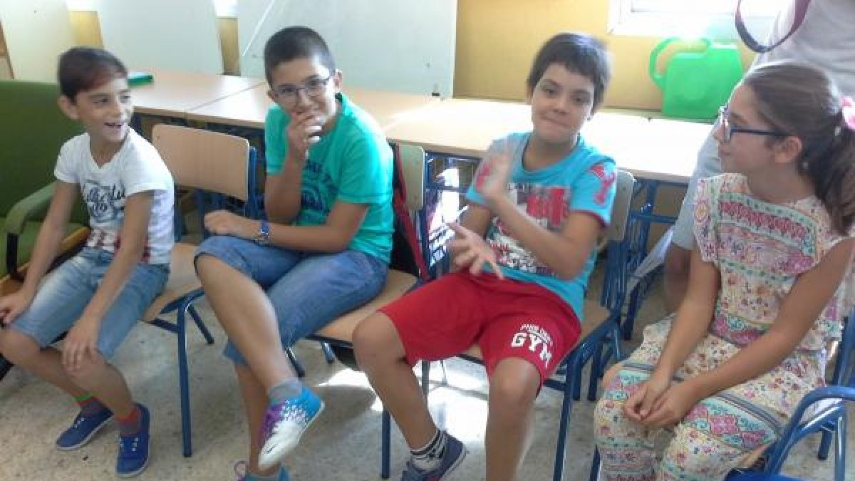 Alumnos sordos del centro Rosa Relaño en una imagen del inicio de curso.