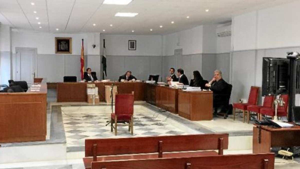 Sala de vistas durante el juicio a Moya