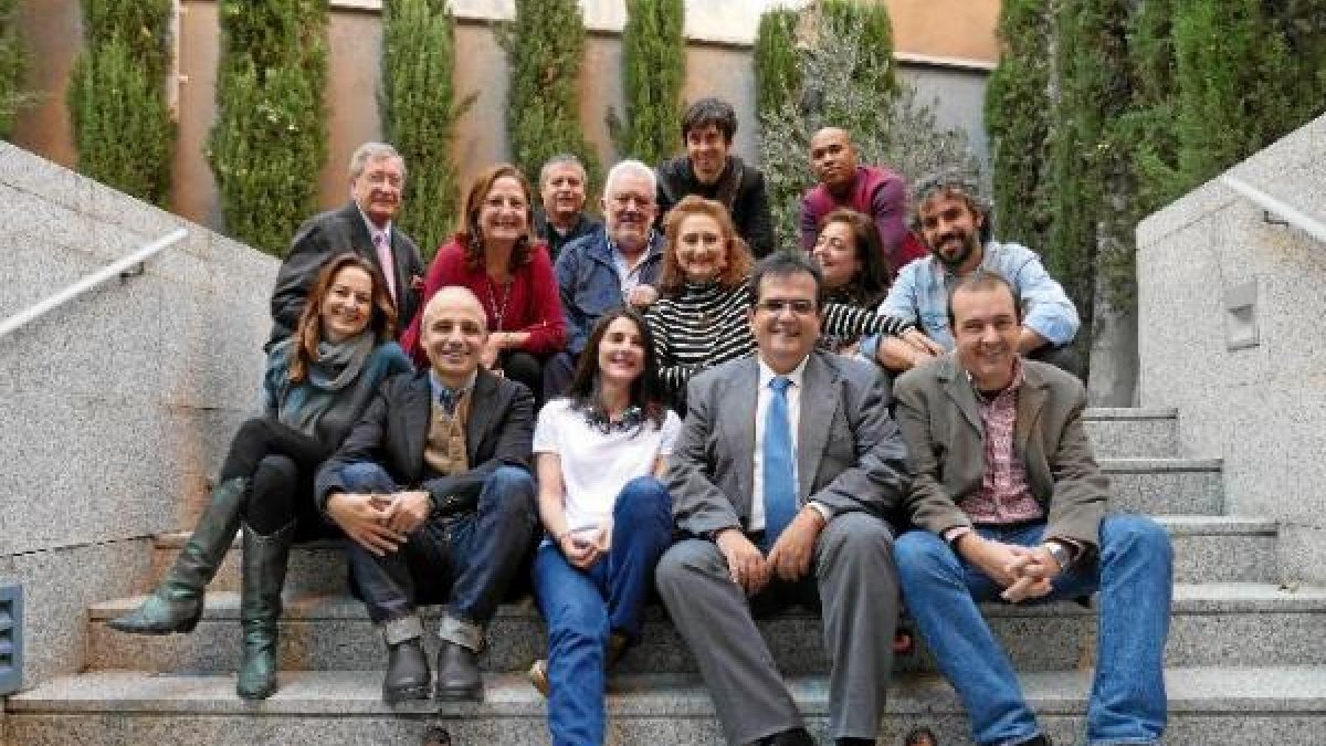 Los jurados, el diputado de Cultura y el director de Almería en Corto, hoy en Madrid.