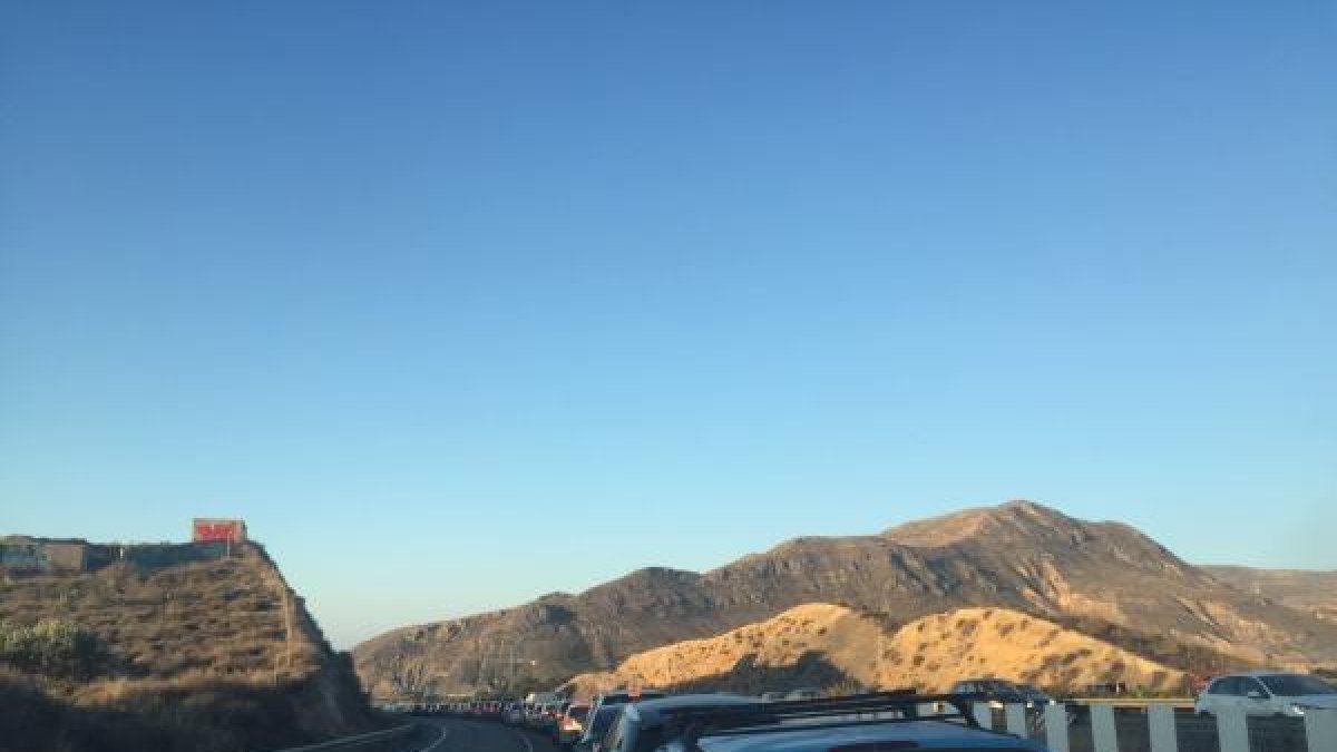 Entrada a la capital esta mañana.