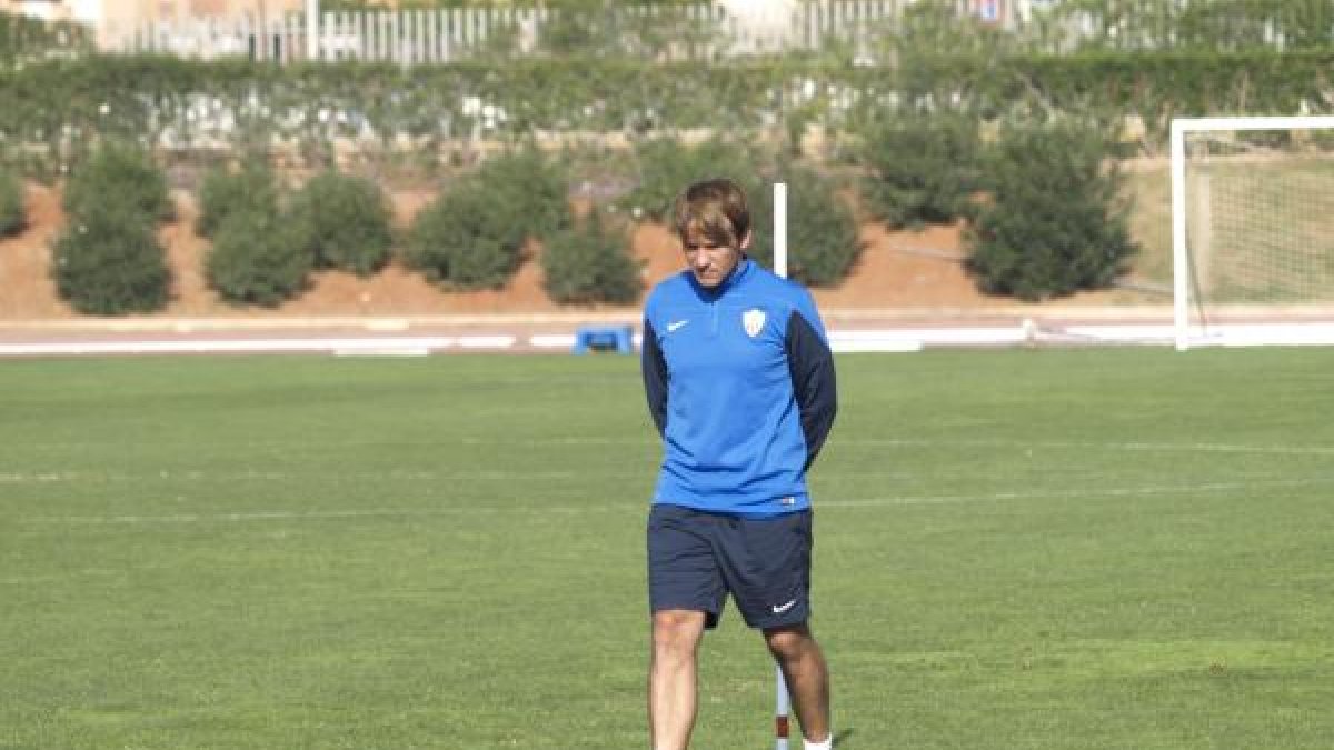 Carrillo en el entreno de este viernes.
