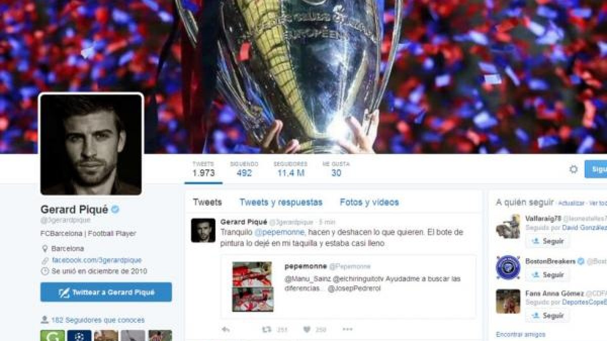 Cuenta oficial de Gerard Piqué.