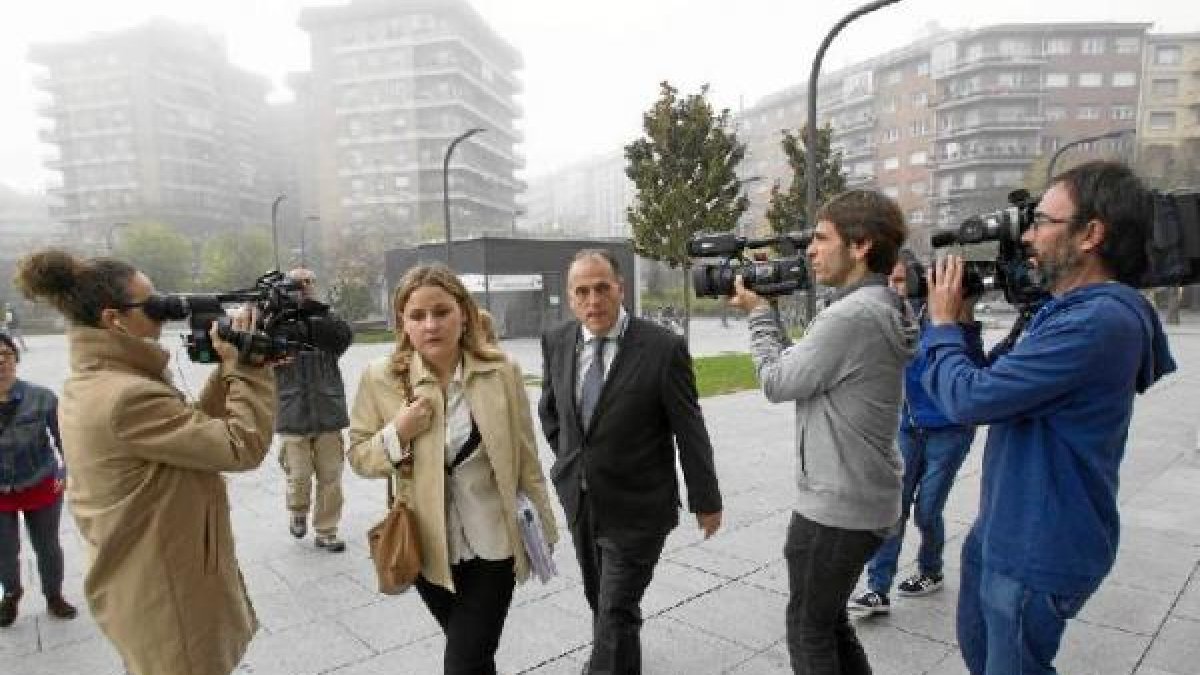 Javier Tebas en Pamplona.