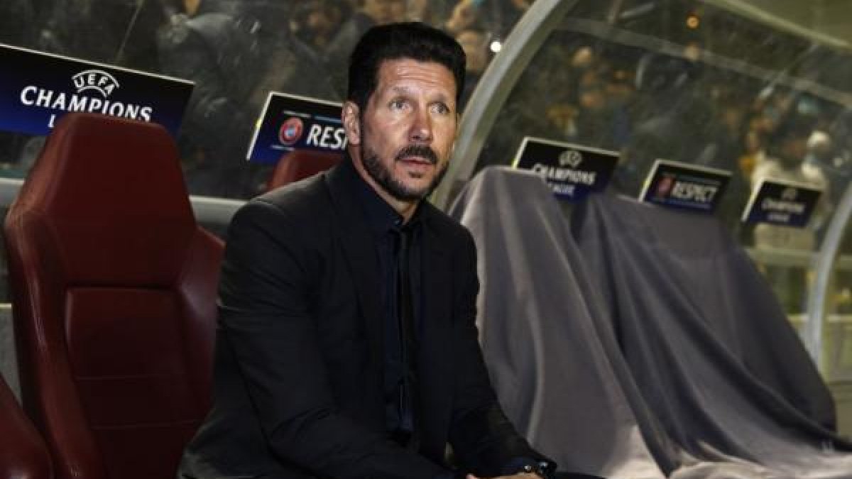 Simeone, en el Astana Arena.