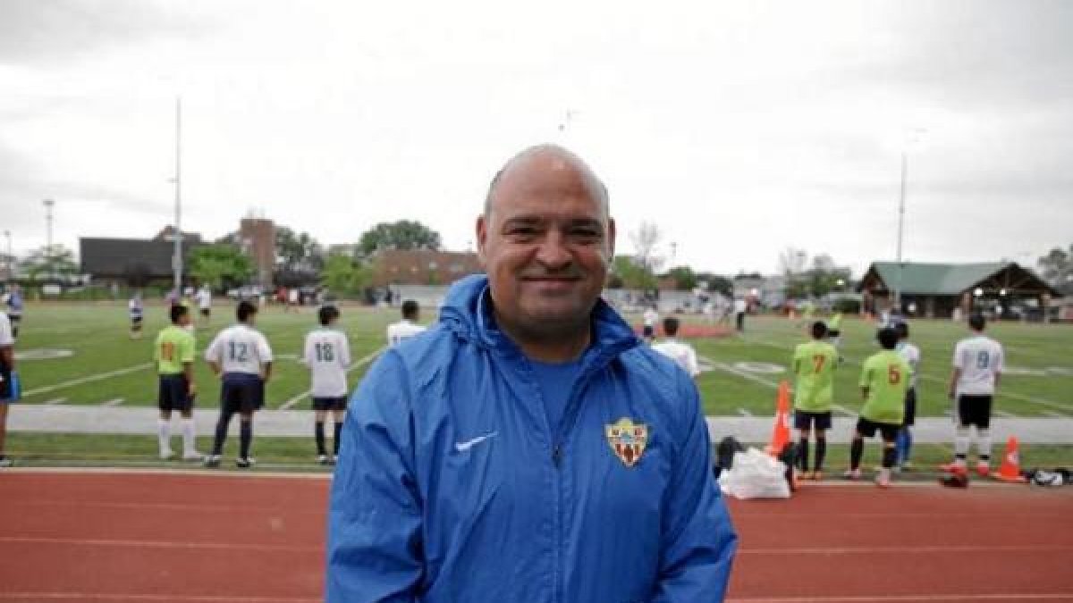 Juan Carlos Cintas trabajando con el Almería.