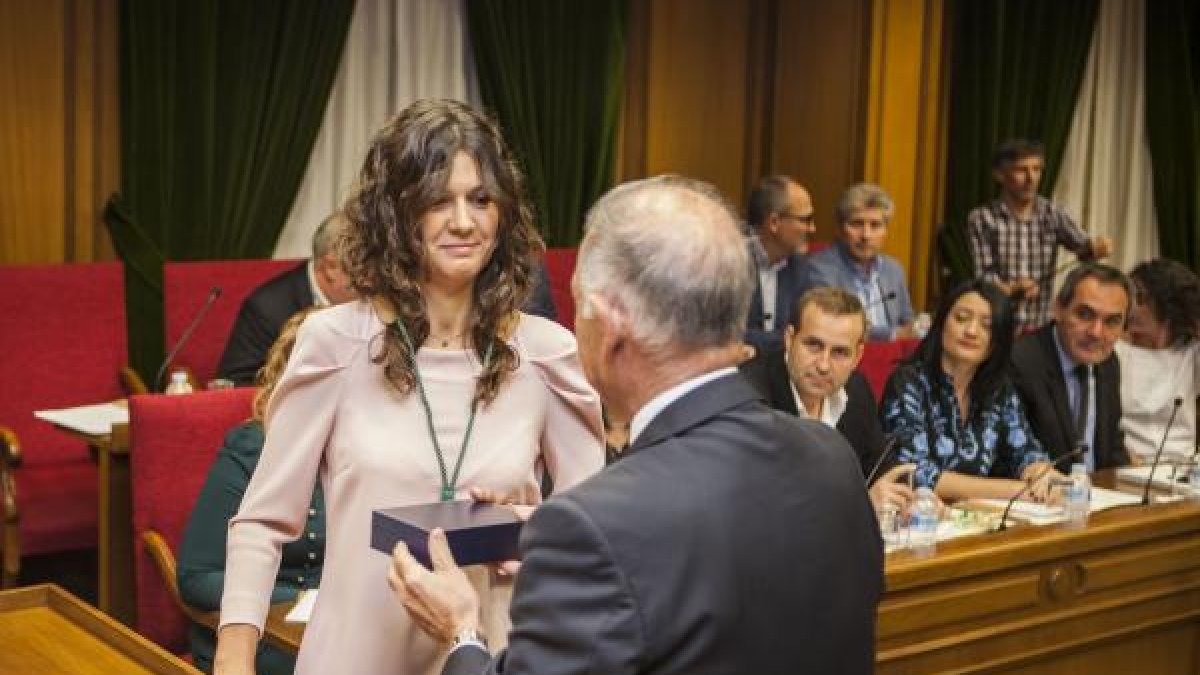 Recibimiento a la nueva diputada y portavoz de IU