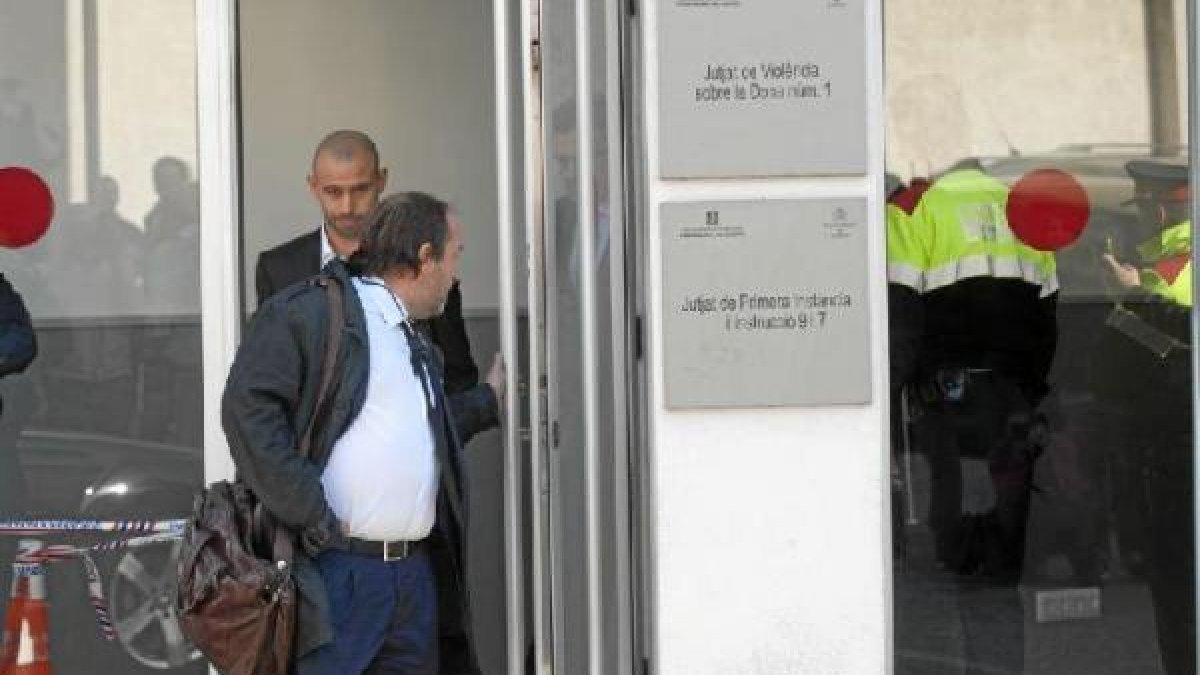 El jugador argentino tras declarar.