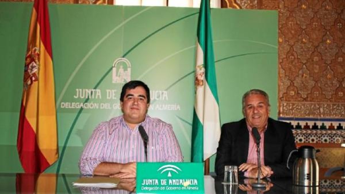 Ramón Soto y Antonio Zapata, ayer.