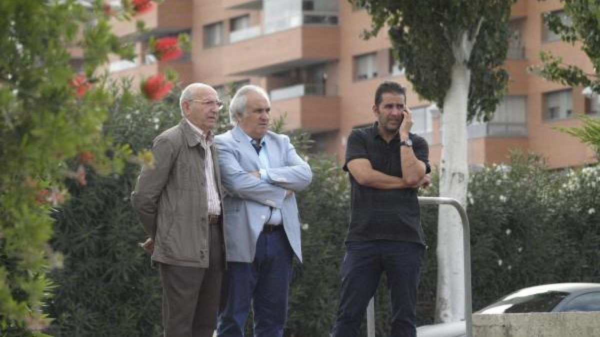 Alfonso García, con Luis Guillén y Alberto Benito.