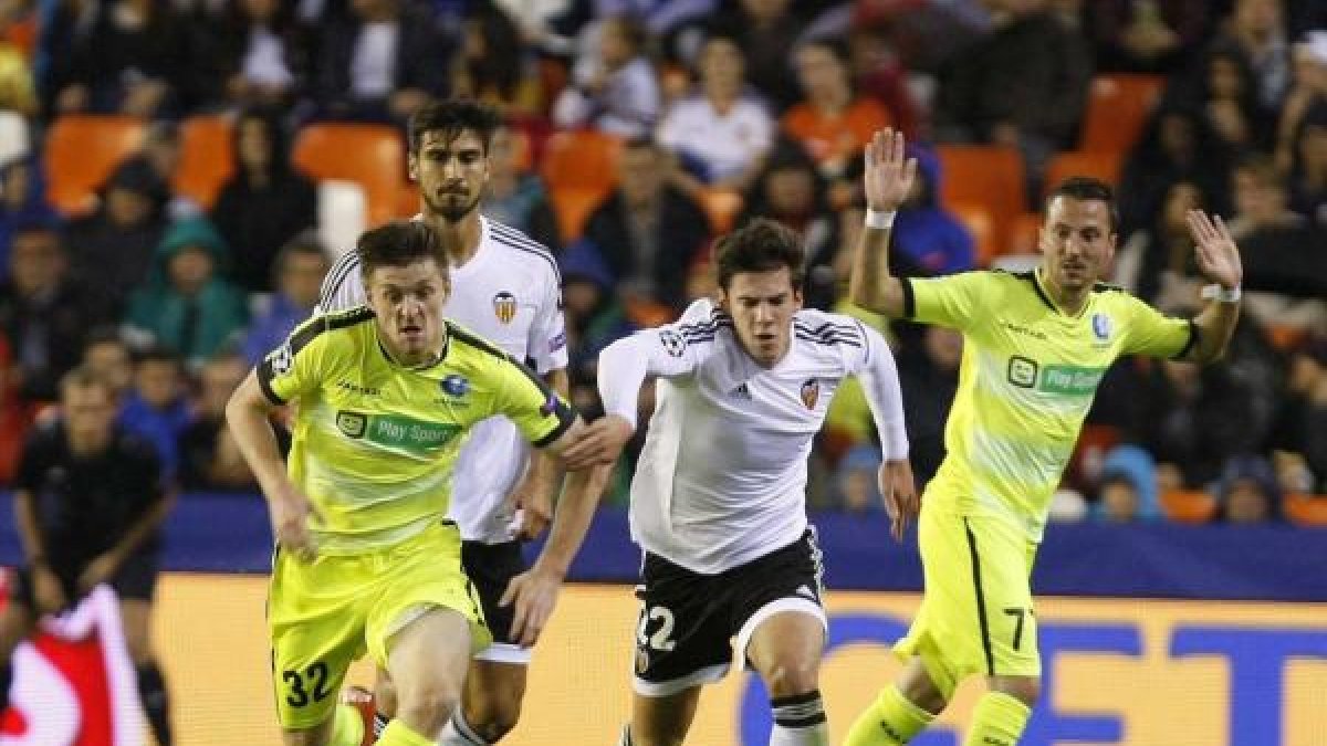 Una jugada del partido.