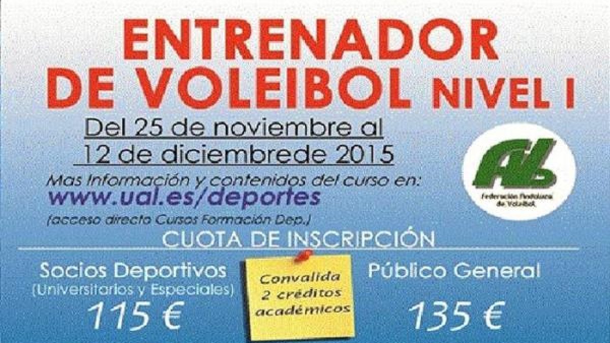 El voleibol necesita entrenadores.