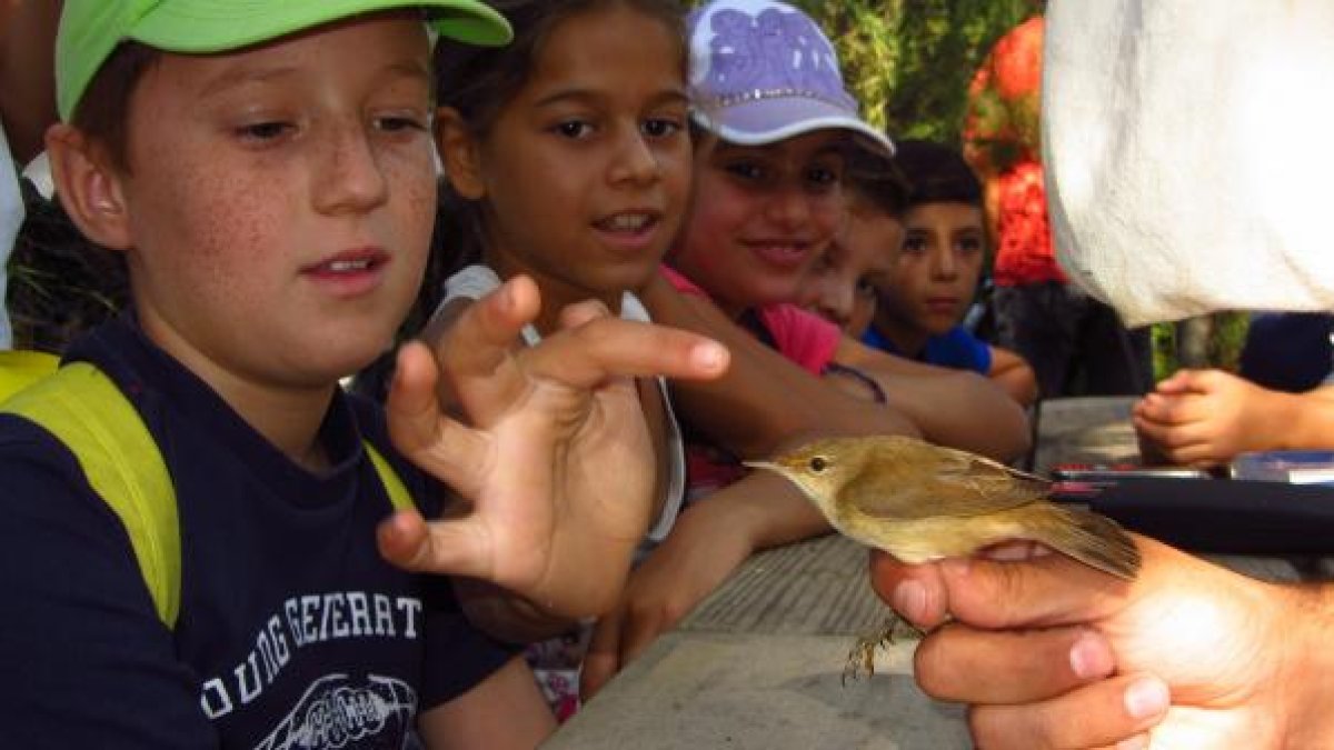 Un niño en el humedal de Adra