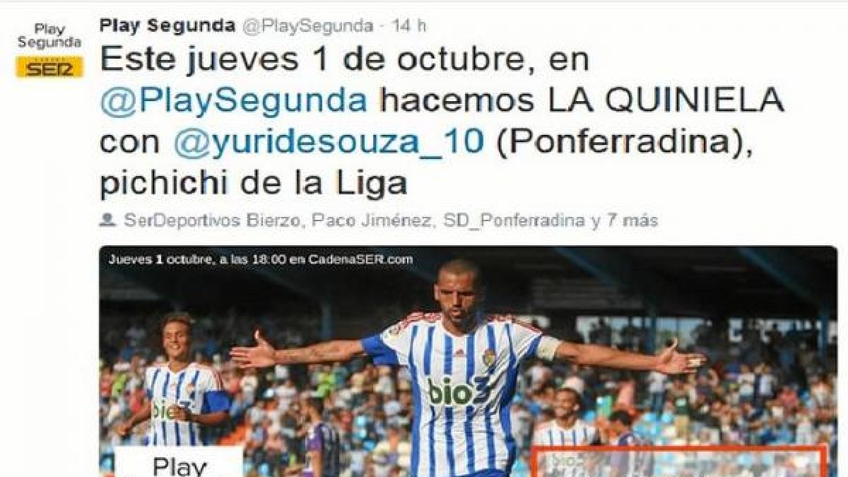 Yuri pondrá sabor a gol en Play Segunda.