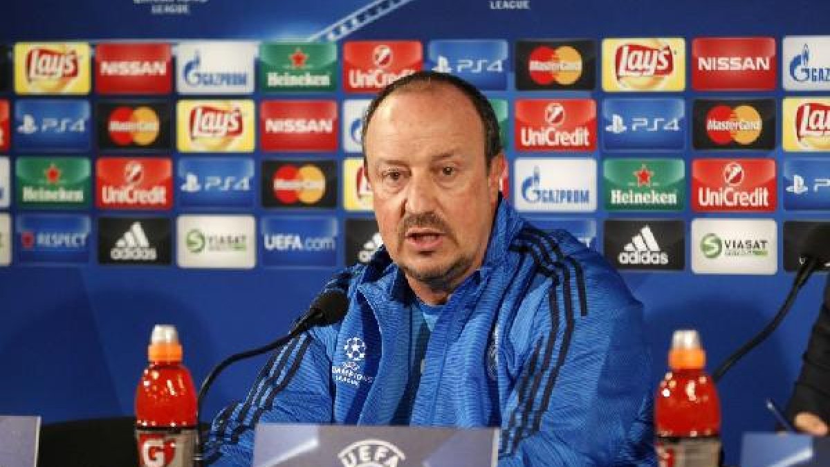 Rafa Benítez, en rueda de prensa.