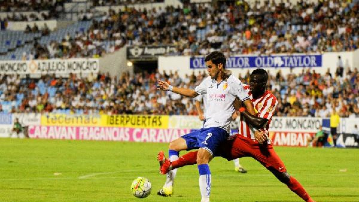 Fatau, en el partido en Zaragoza.