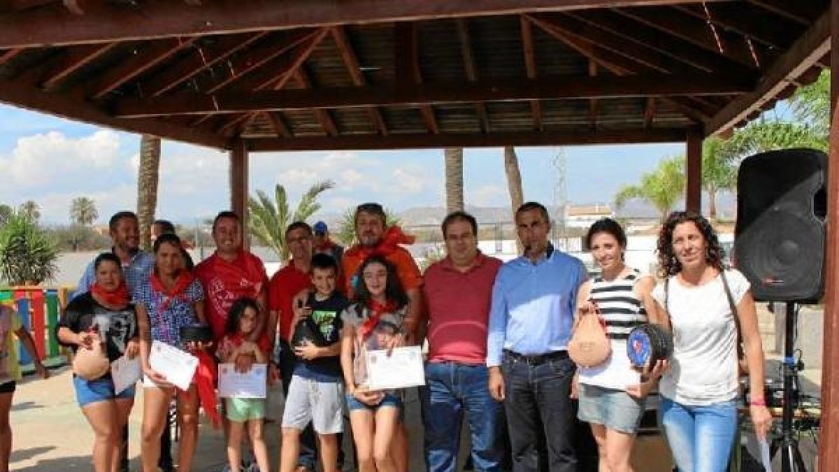 Participante y premiados en la pisada.