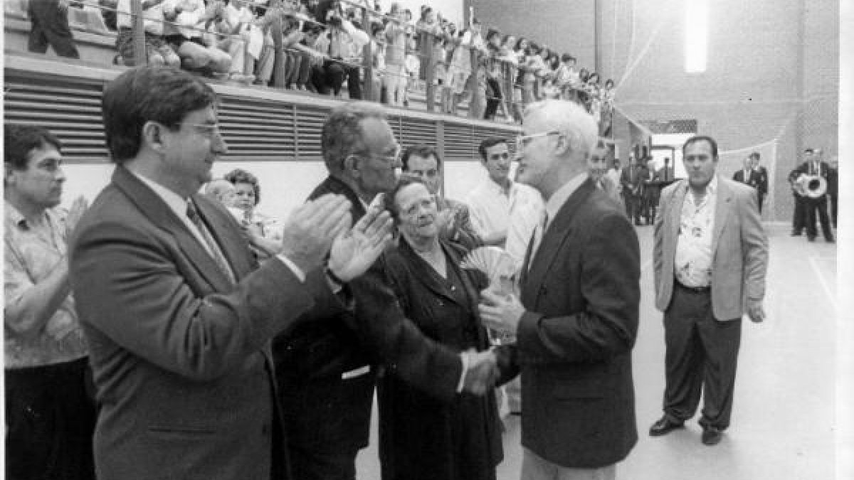 Antonio y Antonia siempre juntos, el día de la inauguración del pabellón.