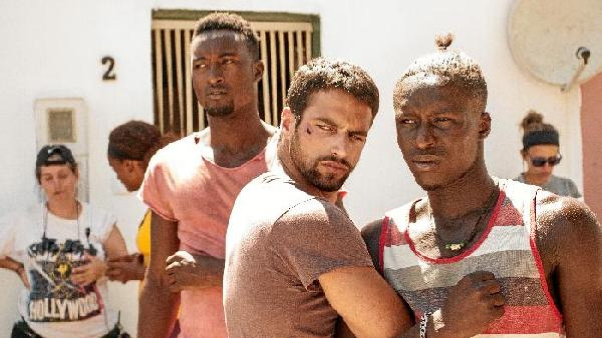 Jesús Castro, en un momento de la grabación de la serie este verano en Almería.