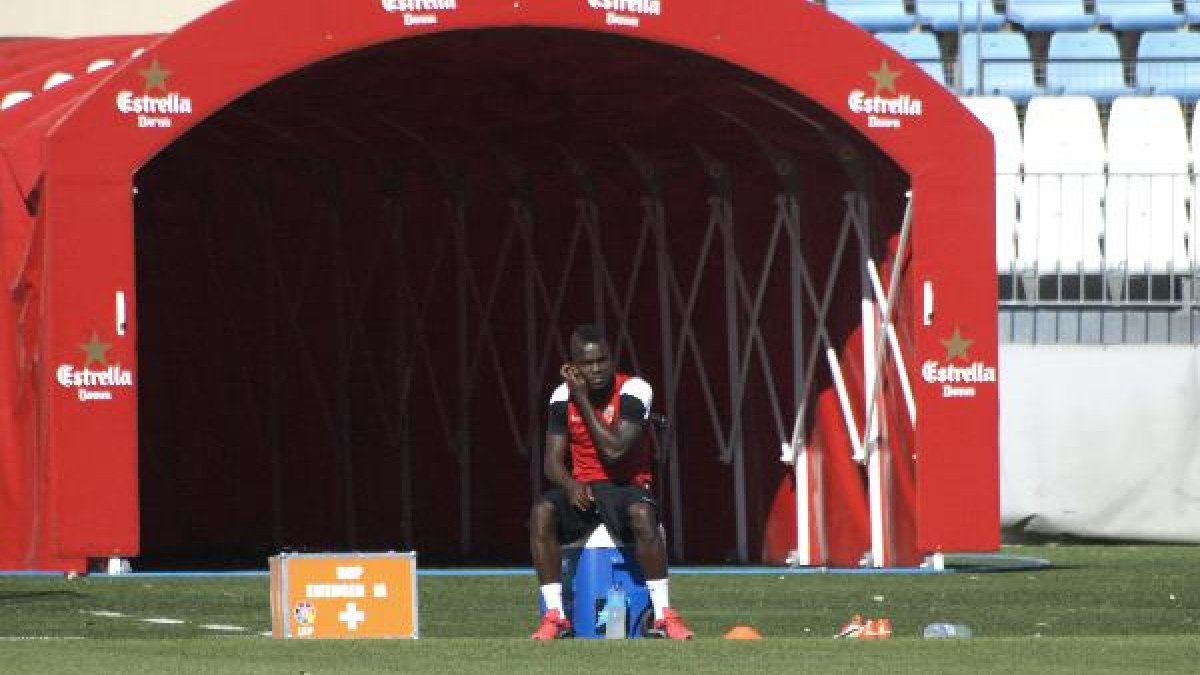 Mohammed Fatau, este viernes en el Estadio.