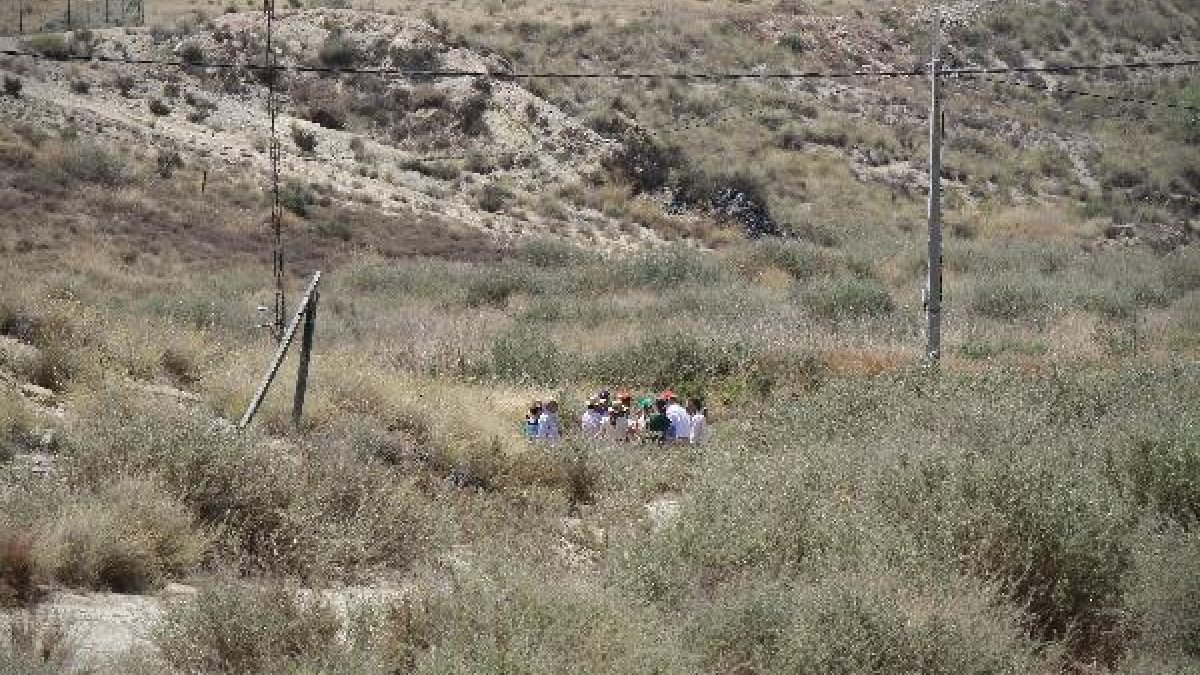 Técnicos del Ciemat en una visita a Palomares