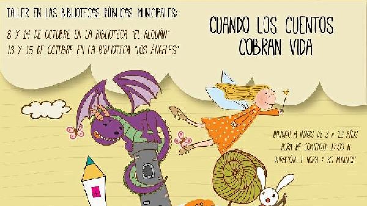 Cartel del taller que acogerán las bibliotecas.