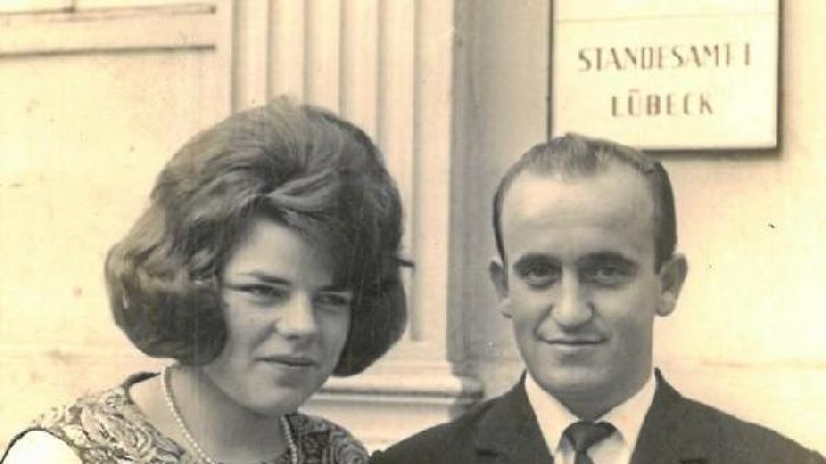 Boda como español en Lubeck con Helga.