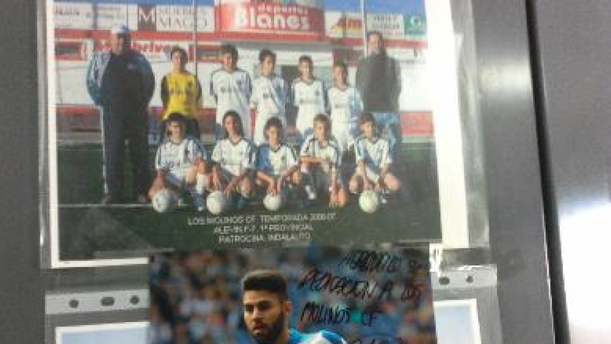 Rubén Duarte alevín en Los Molinos y en Primera con el Espanyol.