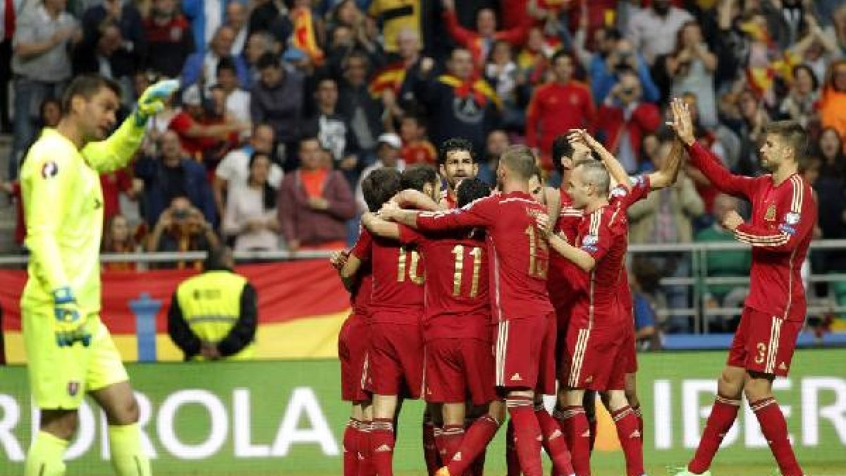 Celebración del 1-0.