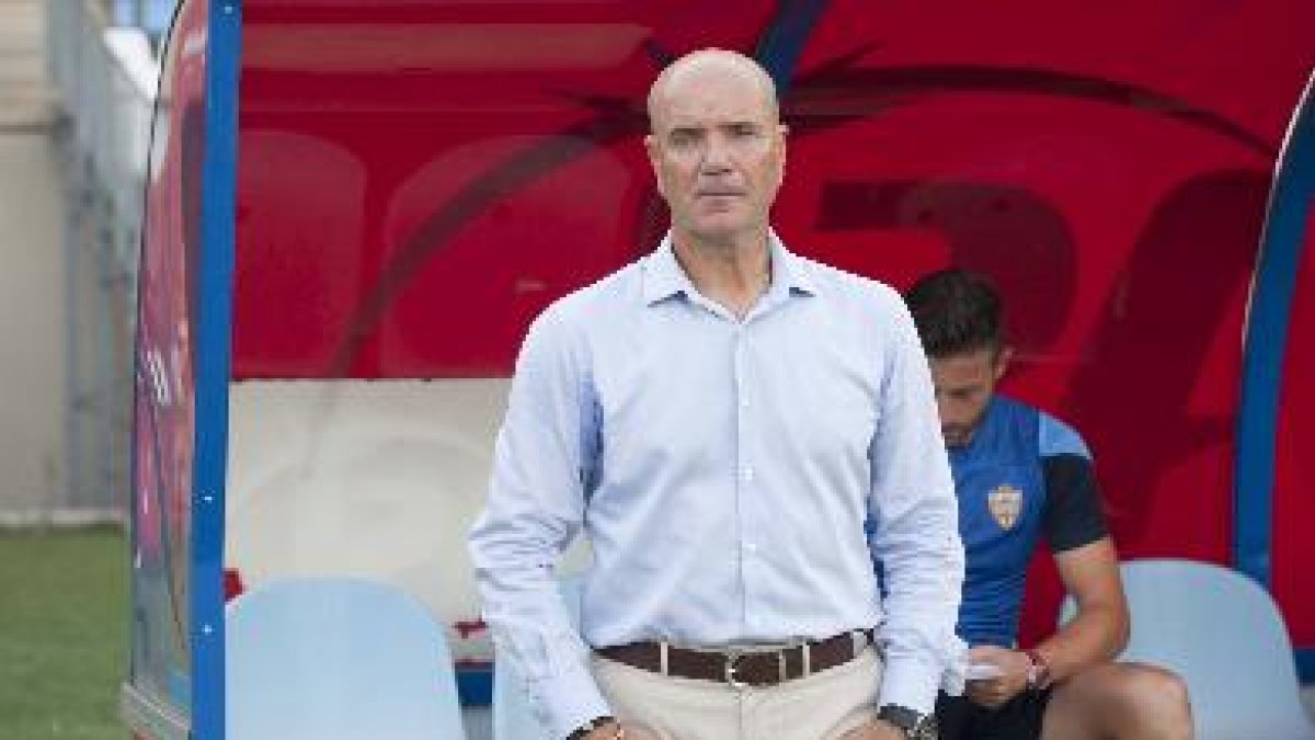 Miguel Rivera en el partido con el UCAM Murcia.