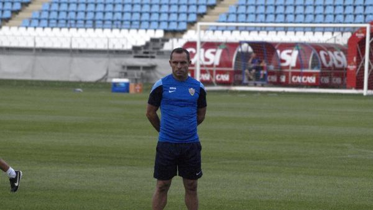 Sergi en el entrenamiento de este viernes.