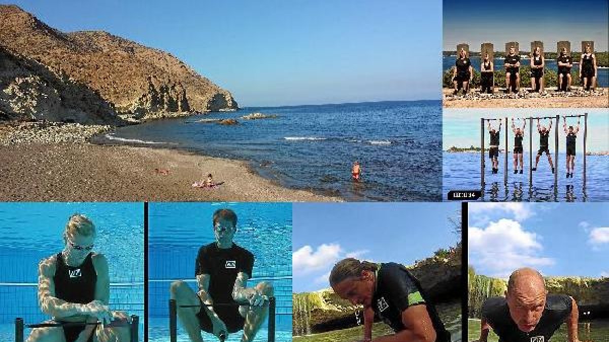 Playa del Algarrobico, en Carboneras, y fotogramas de anteriores ediciones del concurso.