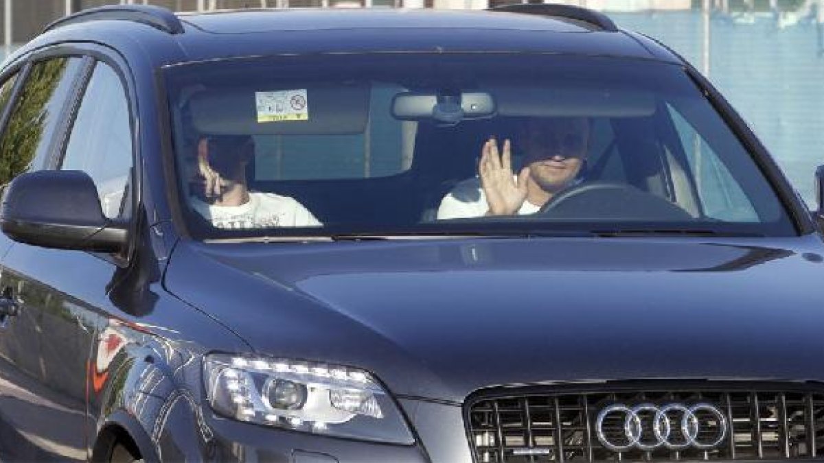 Keylor Navas entrando en Valdebebas en una imagen de archivo.