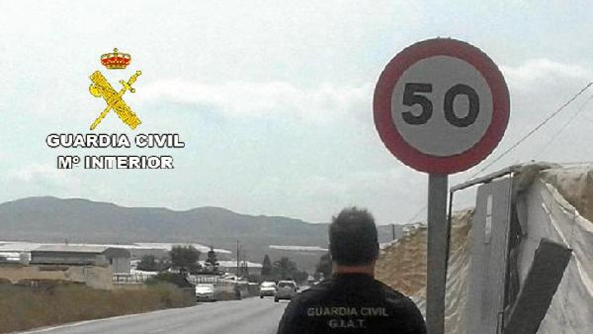 Tramo de la carretera en la que fue captado el conductor denunciado.