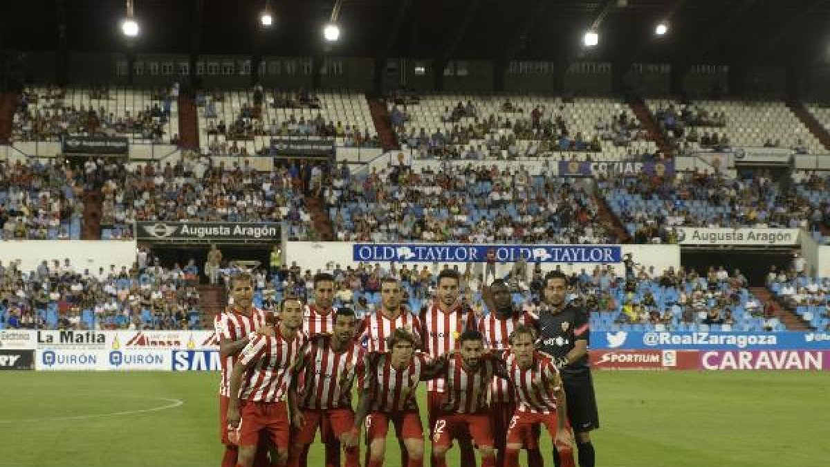 El once del Almería en Zaragoza.