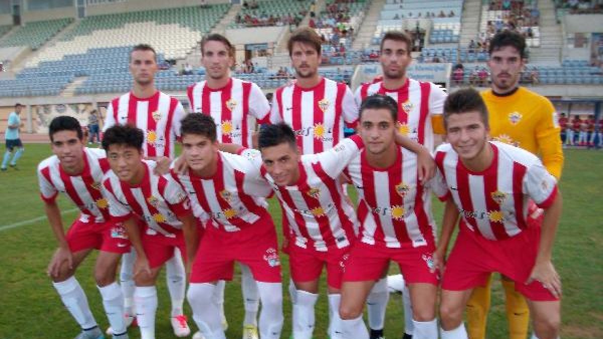 Un once del Almería B de esta pretemporada.