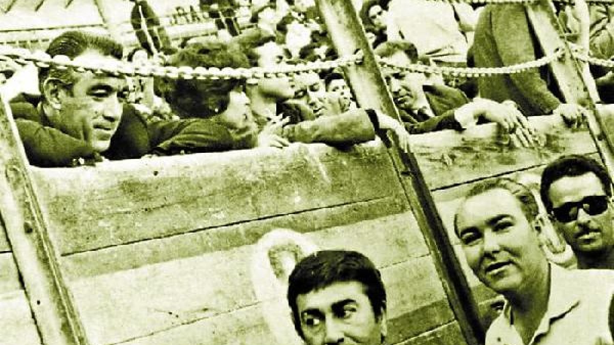 Anthony Quinn en la Plaza de Toros de Almería.