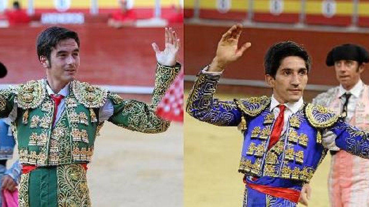 Los novilleros almerienses Sergio Roldán y José Magaña.